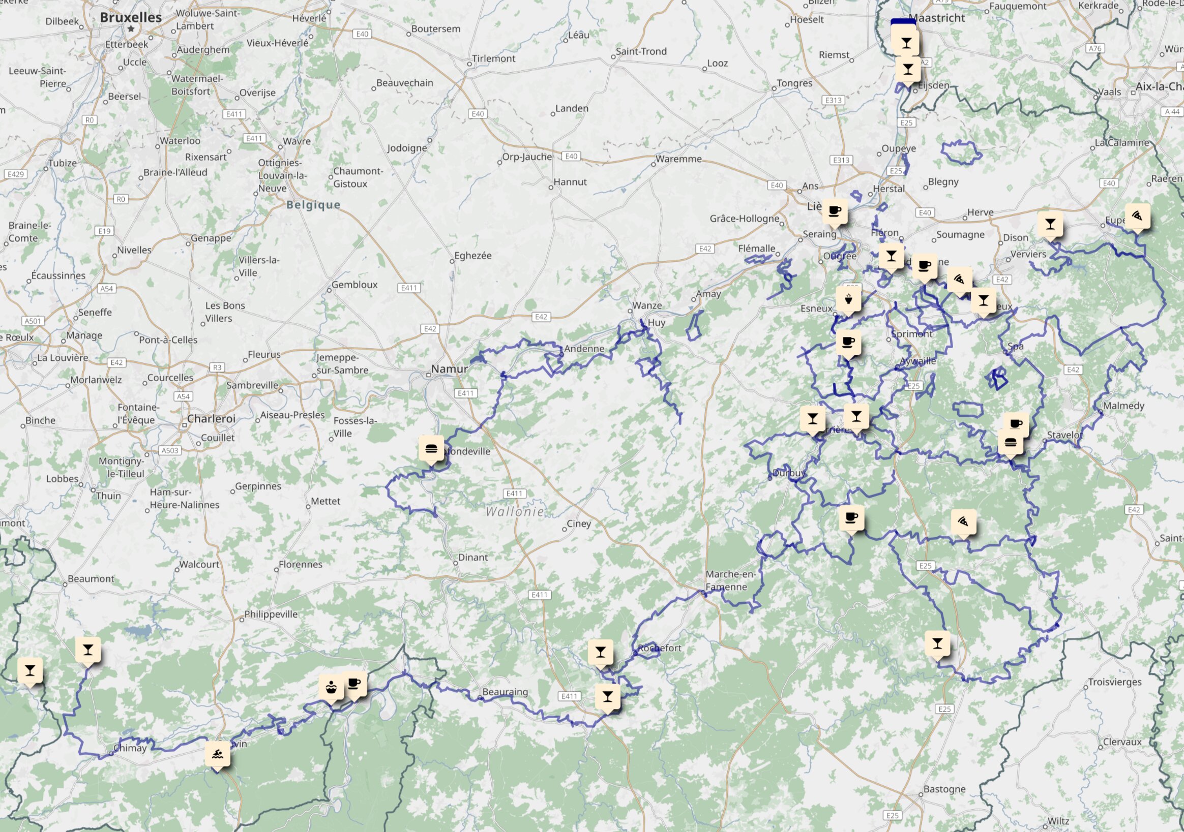 carte OSM umap des randonnes